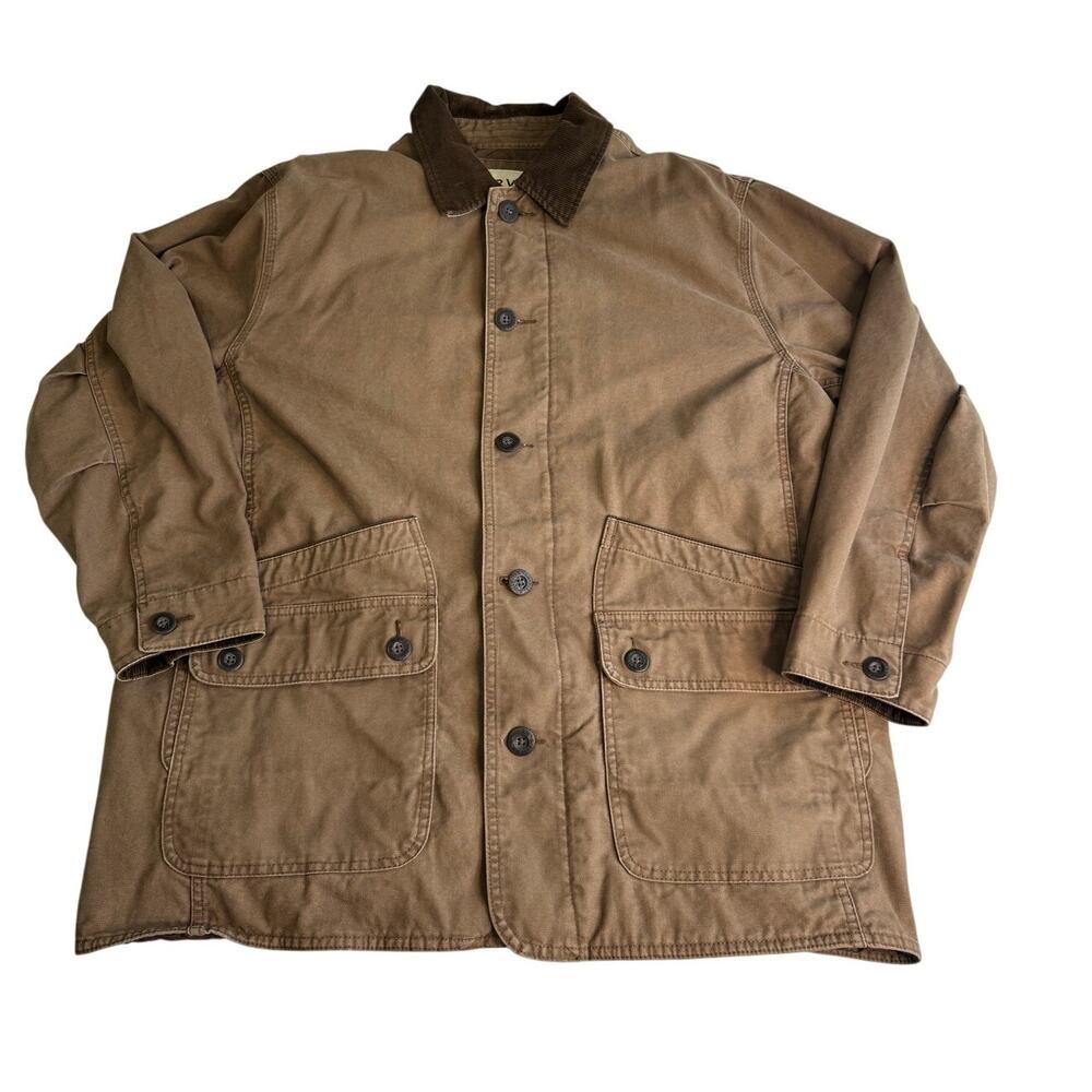 Orvis Classic Canvas Chore Barn Field Coat Quilted Lining Mens Size XL
